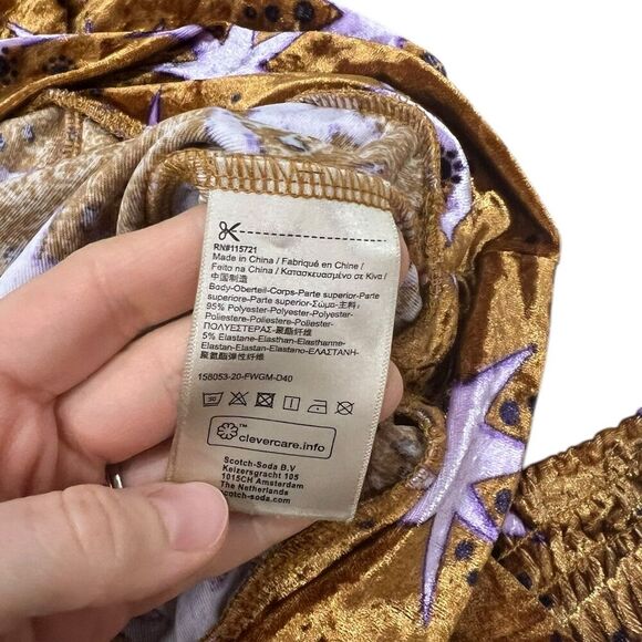 Scotch & Soda Arctique Nights Purple Star Print Velour Hoodie and Pants Set 14 - Picture 3 of 4